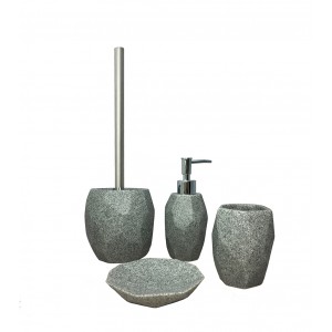 Brosse de toilette pierre naturelle gris - GLASGOW