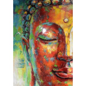 Tableau Bouddha Peinture à l'huile colorée Toile Affiches Imprime Art Mural  pour Salon Chambre avec cadre 30x40cm[2863] - Cdiscount Maison