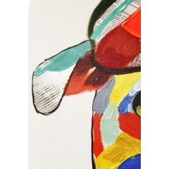 Peinture sur toile cadre décoratif mural multicolore - PACO