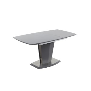 Table design en bois extensible 120/160x80 - coloris gris - DINA
