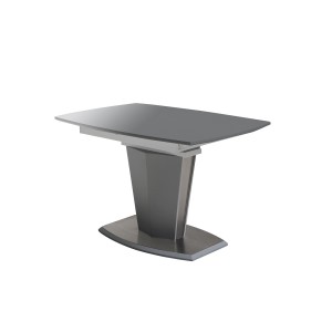 Table design en bois extensible 120/160x80 - coloris gris - DINA