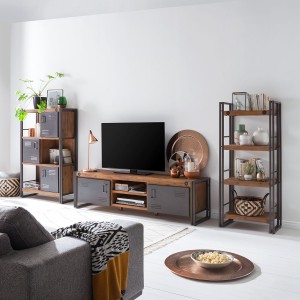 Meuble TV industriel bois et métal - ATELIER