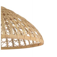Suspension en bambou tressé large - Luminaire design scandinave bohème chic  - Tulum