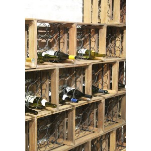 Casier / caisse bois 12 bouteilles - vu profil - RACK