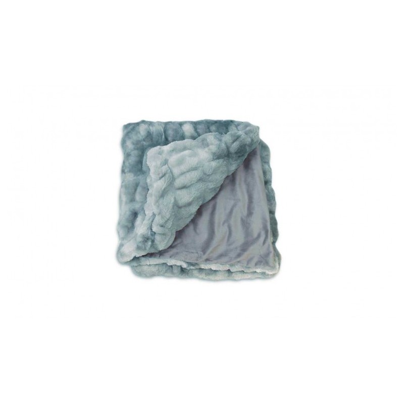 Plaid bleu gris doux & moelleux - COCOON