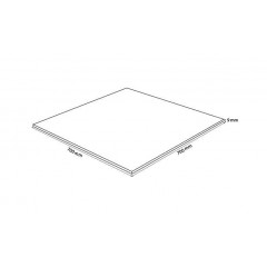 Plateau carré 70x70 en verre trempé transparent - dessus de table résistant - Pour table & table basse