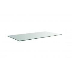 Plateau rectangulaire 120x60 en verre trempé transparent - dessus de table résistant - Pour table & table basse