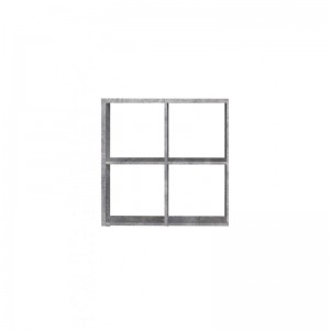 Étagère cube 4 casiers décor effet Béton - Collection MAURO