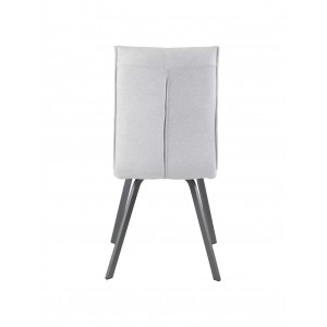 Chaise design en tissu & métal Blanc grisé - JADE
