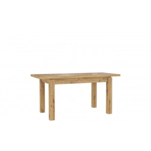 Table de repas extensible  de 160 cm à 207 cm finition bois de chêne - vue de 3/4 -  IBIZA