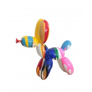 statuette chien style Balloon Dog multicolor en résine H26 cm -  PILOU