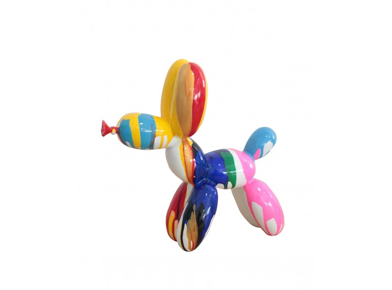 statuette chien style Balloon Dog multicolor en résine H26 cm -  PILOU