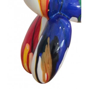 statuette chien style Balloon Dog multicolor en résine H26 cm - zoom pattes-  PILOU