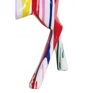 Statue lama multicolore en résine H50 cm - Zoom pattes - SERGE