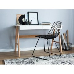 Chaise fauteuil filaire métal noir - photo d'ambiance - PALERMO
