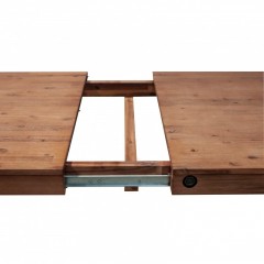 Table de repas extensible 200/250X90 cm style industriel en bois massif et métal - ATELIER