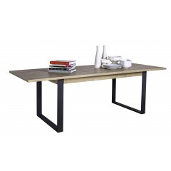 Table extensible 180/240x90 finition bois & métal - vue2 -  VITRUS