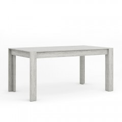 Table de repas rectangulaire 160 cm gris décor béton texturé - PENSIERO