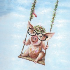 Peinture sur toile cadre décoratif décoratif cochon - PIGGY