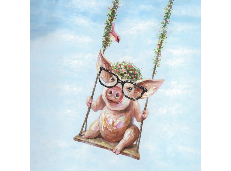 Peinture sur toile cadre décoratif décoratif cochon - PIGGY