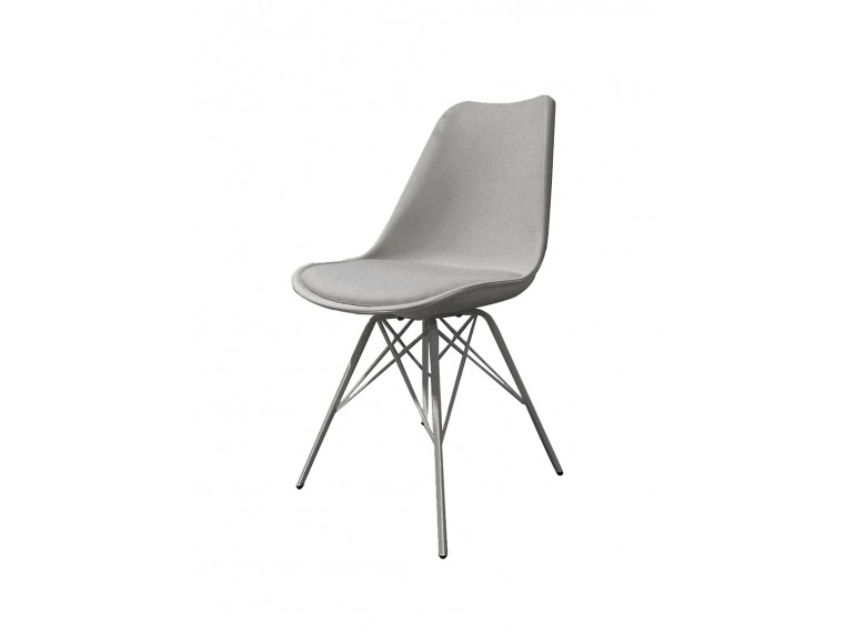 Chaise grise - Pieds Design métal et Assise coussin Confortable - FILO