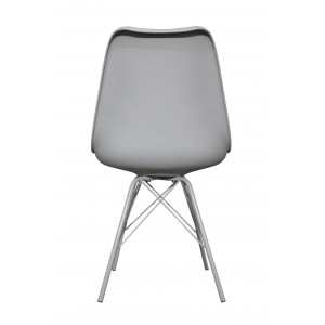 Chaise grise piétement design métal - FILO
