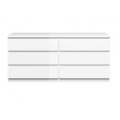 Grande commode basse 2x3 tiroirs rangement chambre - SOFT