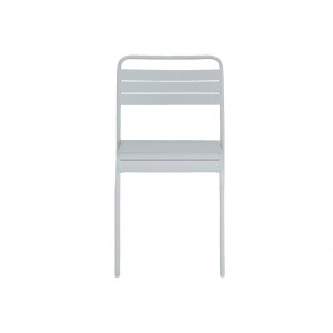 Chaise de jardin empilables en acier gris clair - SOURIS
