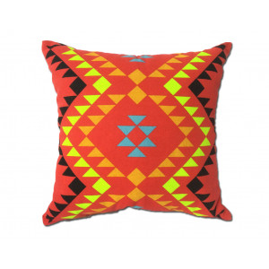 Coussin motif tribal rouge 45*45 - RED TRIBE