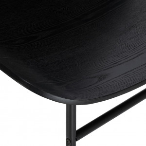 Chaise au design minimaliste en bois noir - zoom bois - CORDOBA 685