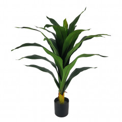 Plante tropicale artificielle Yucca H80 cm - vue de face - YUKO