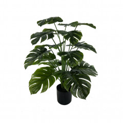 Monstera Deliciosa plante tropicale artificielle avec grandes feuilles Hauteur +/- 60 cm - MONS