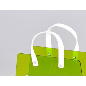 Porte-revues sac plexiglass vert - BAG