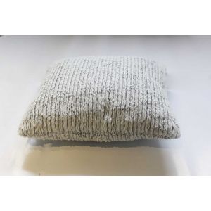 Coussin blanc polaire style tricot - SWEDEN