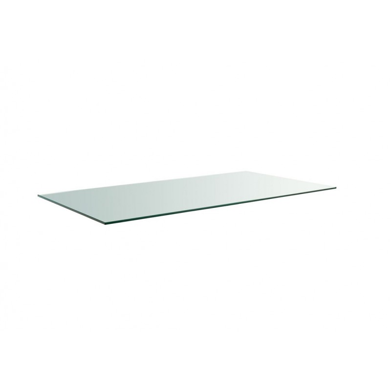 Plateau rectangulaire 120x40 en verre trempé - dessus de table résistant - PLATEAU