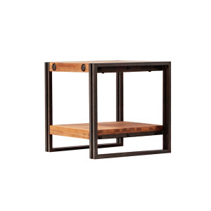 Table d'appoint en bois et métal style industriel - ATELIER