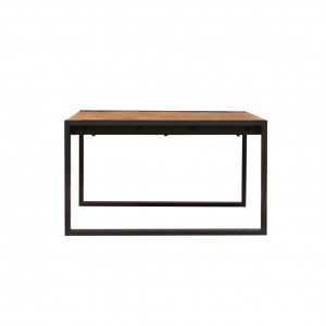 Table basse en bois et métal 110x70cm - vue de côté - ATELIER