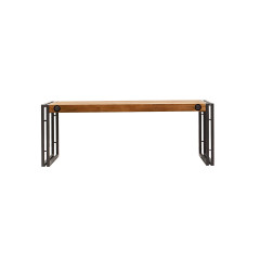 Table basse en bois et métal 110x70cm - vue de face - ATELIER