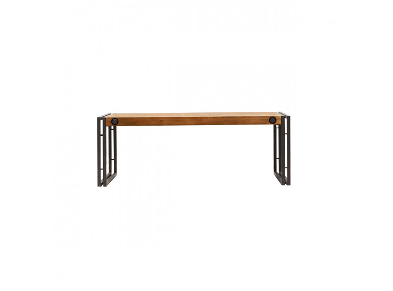 Table basse en bois et métal 110x70cm - vue de face - ATELIER