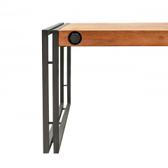 Table basse en bois et métal 110x70cm - zoom pied - ATELIER