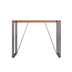 Table haute de bar en bois et métal - style industriel - vue de face - ATELIER