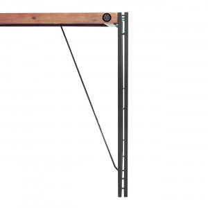 Table haute de bar en bois et métal - style industriel - zoom pied métal - ATELIER