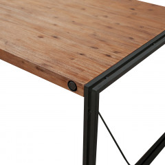 Table repas en bois et métal style industriel 160x90cm - zoom - ATELIER