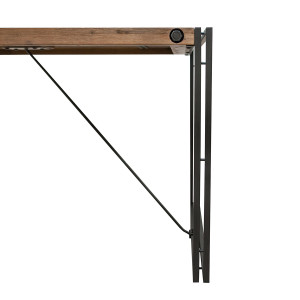 Table repas en bois et métal style industriel 160x90cm - zoom pied - ATELIER
