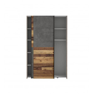 Armoire dressing 2 portes coulissantes en bois - vue rangements - SMART