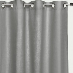 Rideau à œillets en lin 140x300cm - gris - VALLON