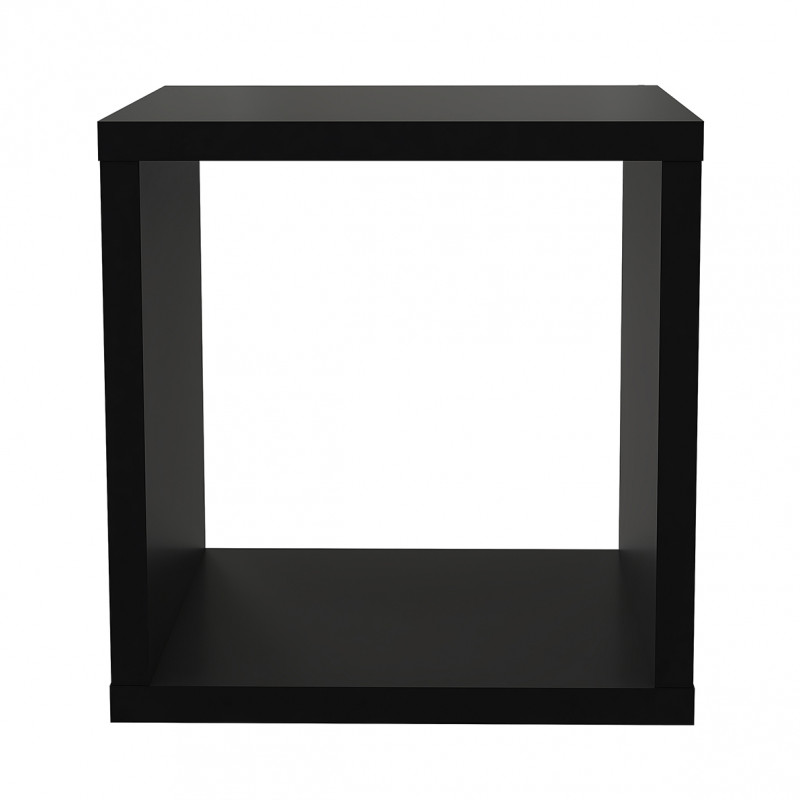 Etagère cube 1 casier décor en bois - 5 coloris - vue de face - MAURO
