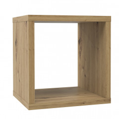 Etagère cube 1 casier décor en bois - 5 coloris - vue d'angle - MAURO