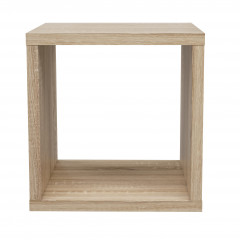 Etagère cube 1 casier décor en bois - 5 coloris - vue de face - MAURO