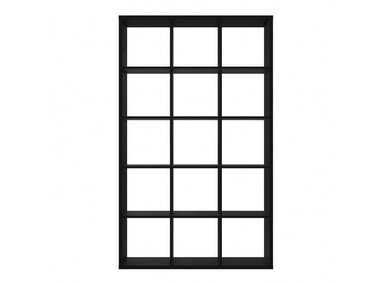 Etagère cube 15 casiers bibliothèque moderne - vue de face - MAURO